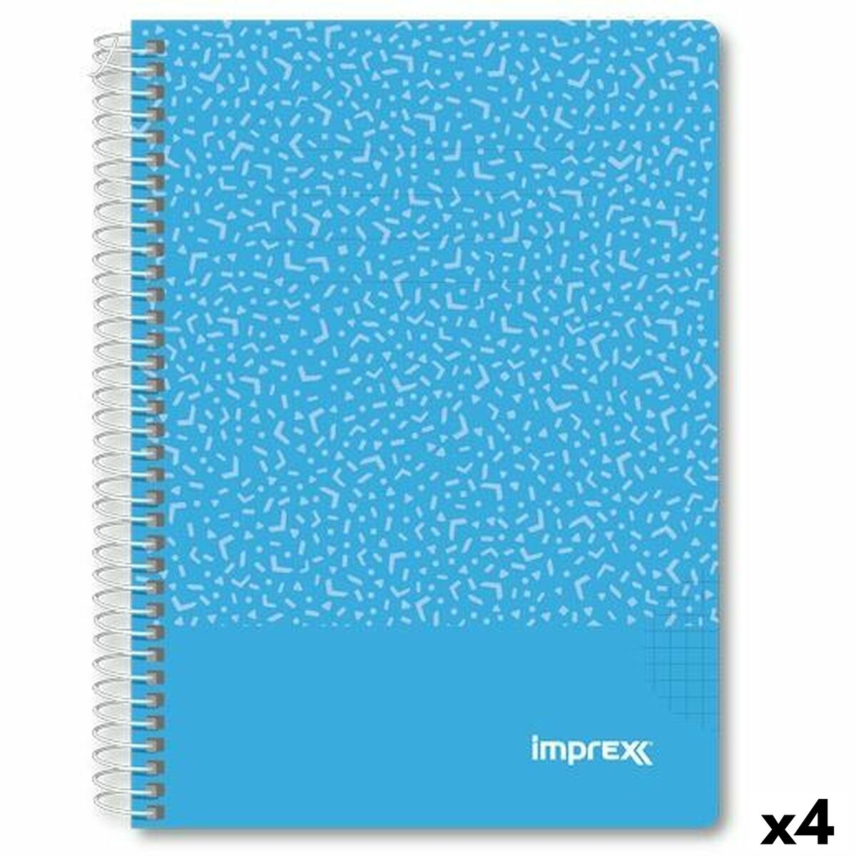 Notebook Imprex Blue A5 80 Sheets (4 Units) Notebook Imprex Blue A5 80 Sheets (4 Units)