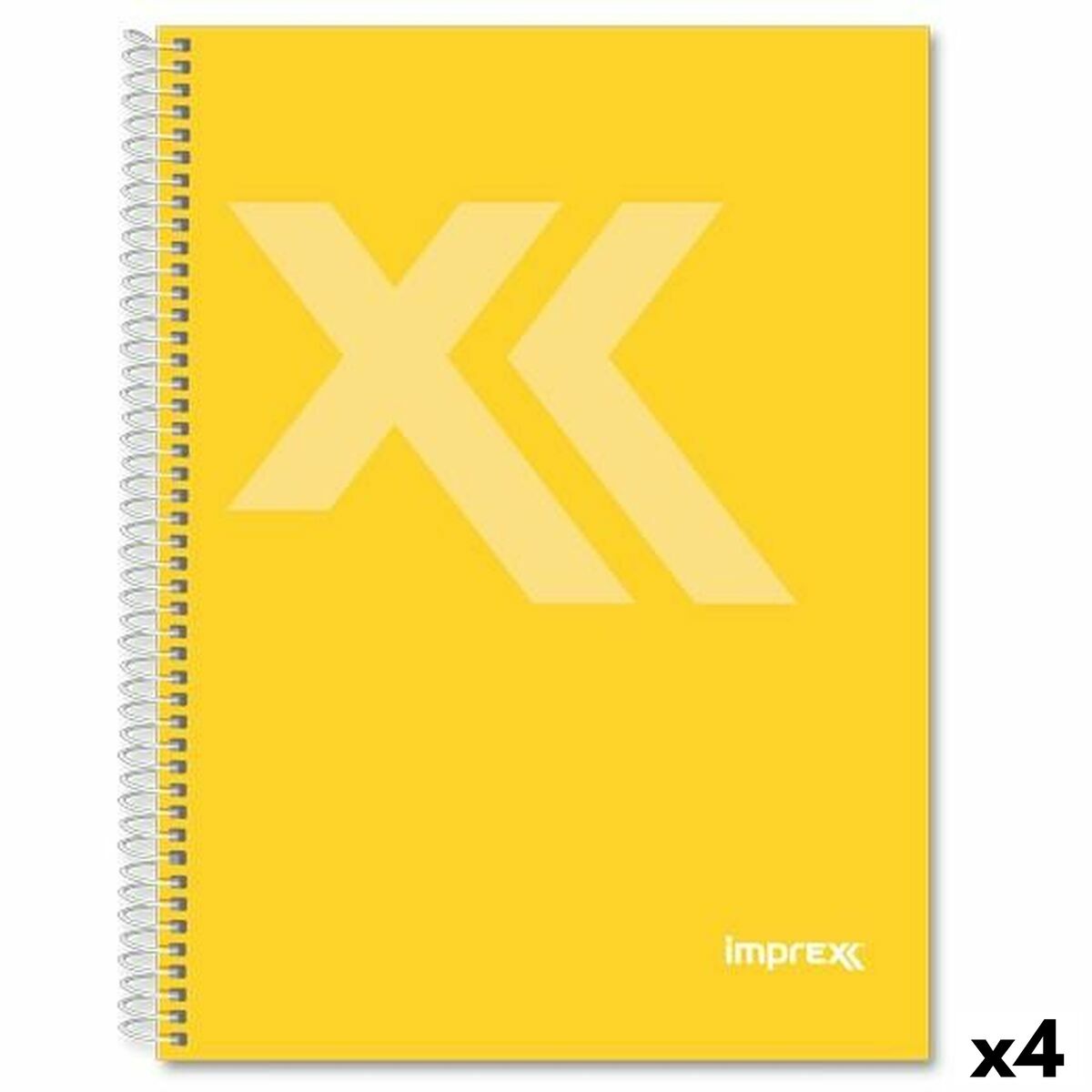 Notebook Imprex Yellow A5 80 Sheets (4 Units) Notebook Imprex Yellow A5 80 Sheets (4 Units)