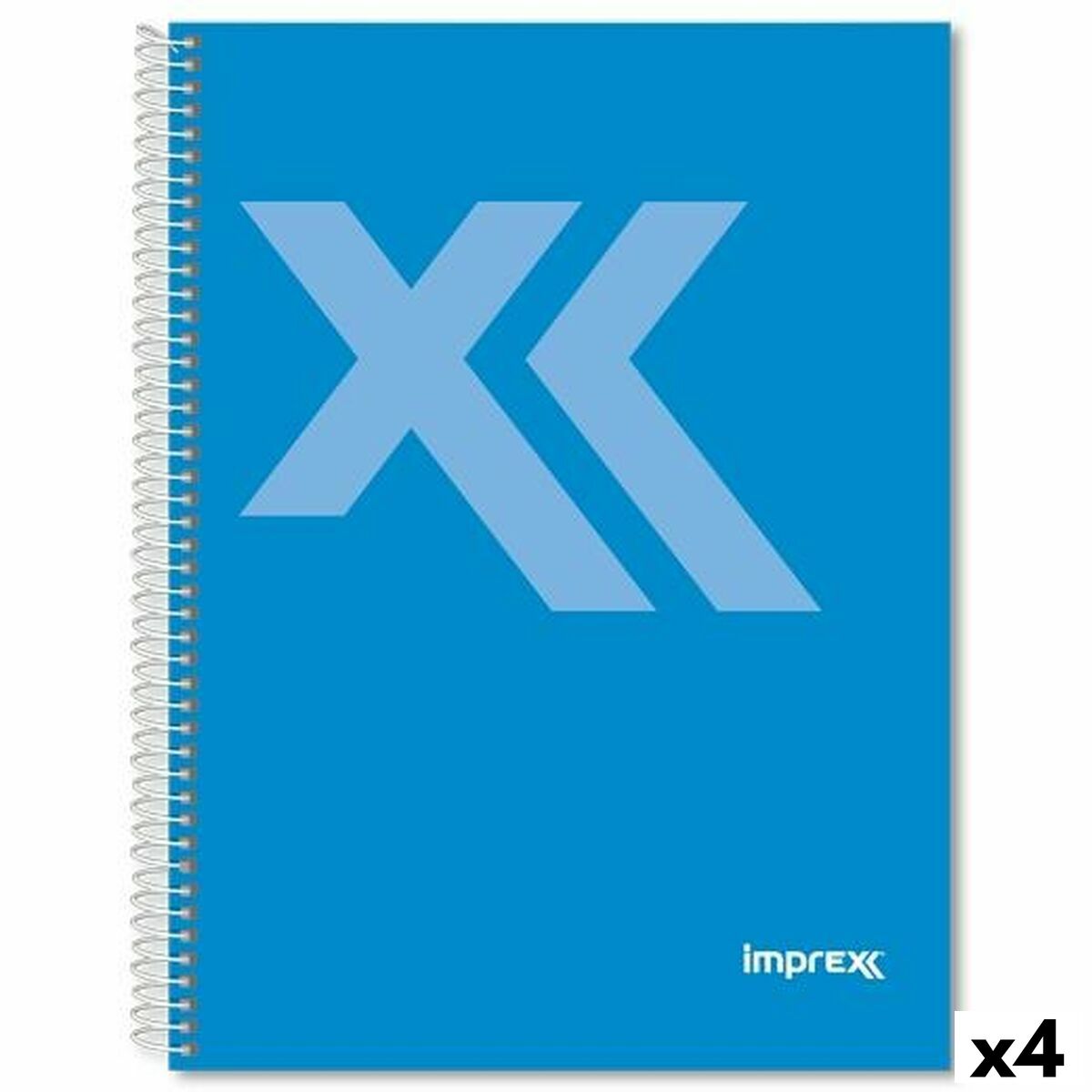Notebook Imprex Blue A5 80 Sheets (4 Units) Notebook Imprex Blue A5 80 Sheets (4 Units)