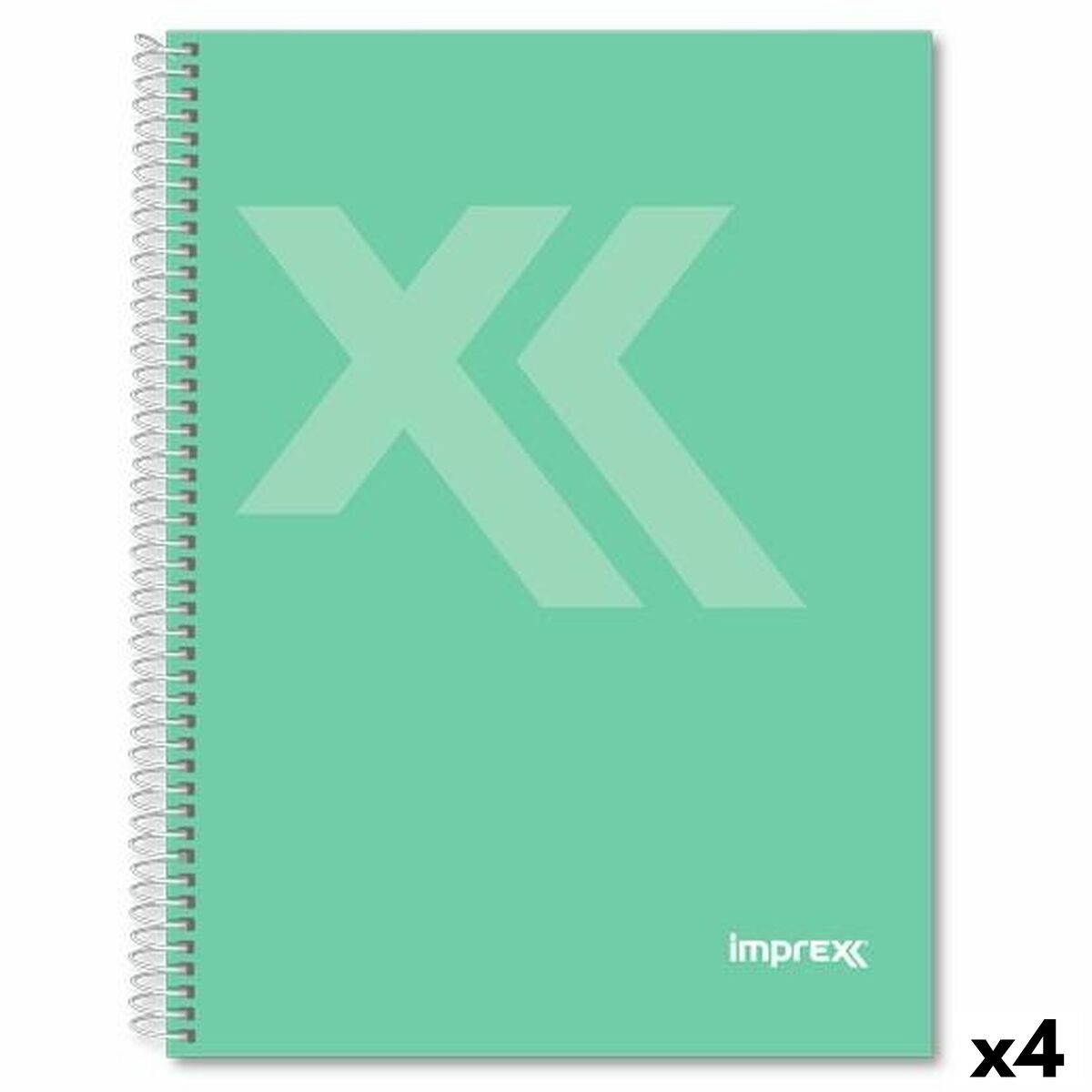 Notebook Imprex Green A5 80 Sheets (4 Units) Notebook Imprex Green A5 80 Sheets (4 Units)