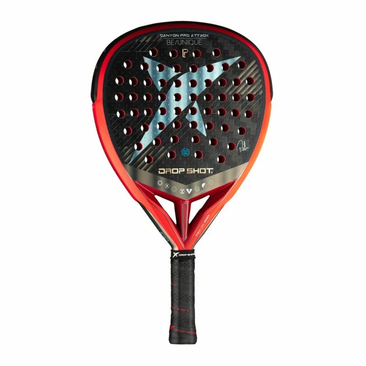 Padel Racket Drop Shot Canyon Pro Attack Black Padel Racket Drop Shot Canyon Pro Attack Black
