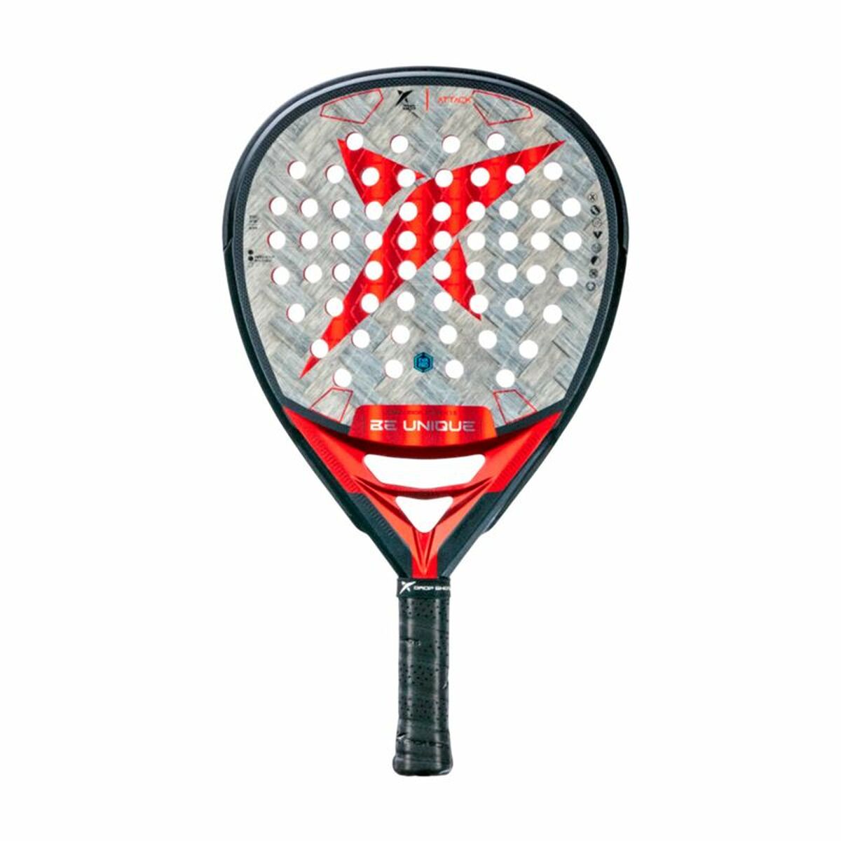 Padel Racket Drop Shot Conqueror Attack 1.5 Grey Carbon fibre Padel Racket Drop Shot Conqueror Attack 1.5 Grey Carbon fibre