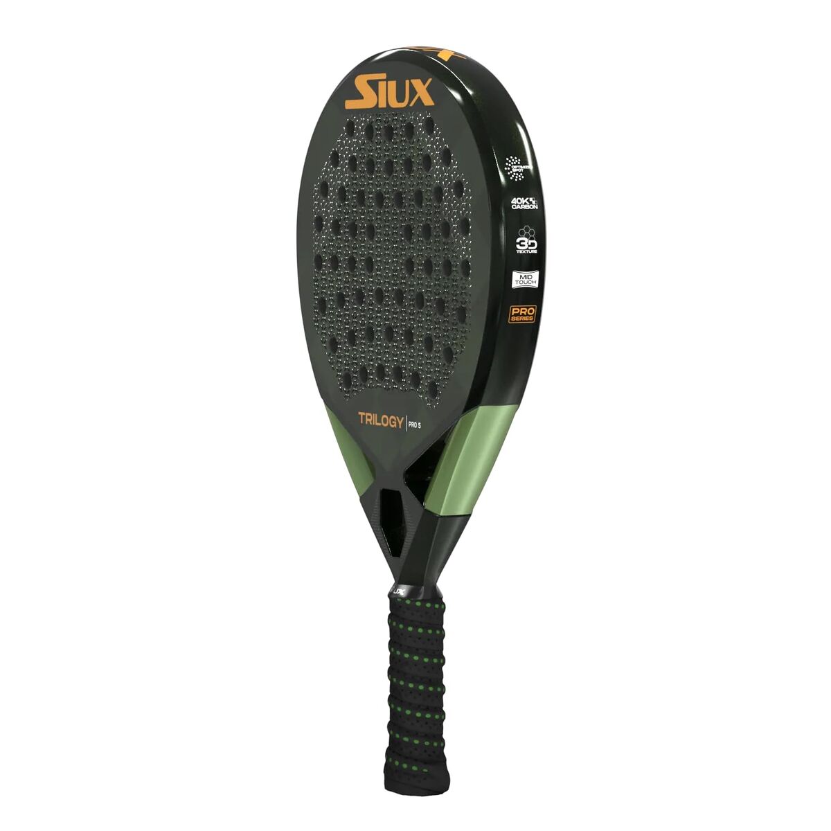 Padel Racket Siux Trilogy Pro 5 2025 Black Green Charcoal EVA