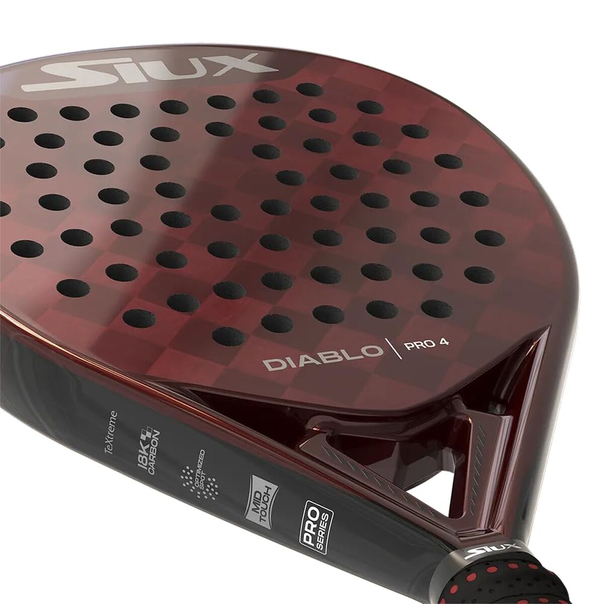 Padel Racket Siux Diablo Pro 4 Red Charcoal EVA
