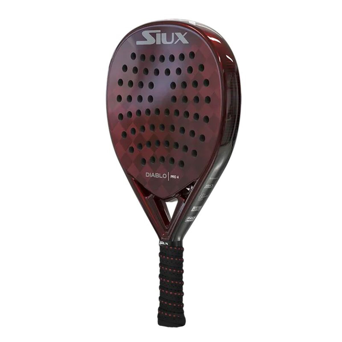 Padel Racket Siux Diablo Pro 4 Dark Red Charcoal EVA