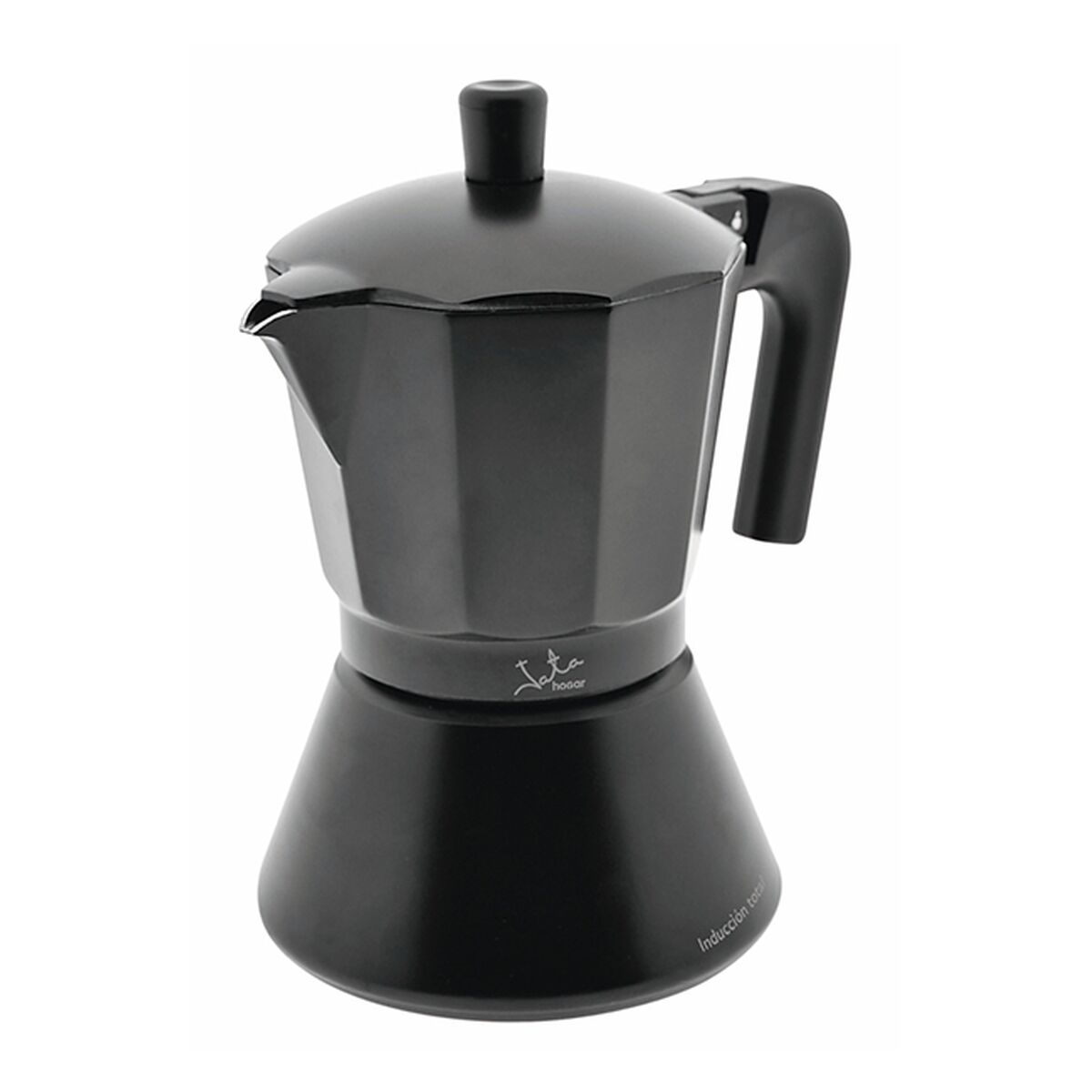 Italian Coffee Pot JATA CFI6 Black Aluminium 1 L Italian Coffee Pot JATA CFI6 Black Aluminium 1 L