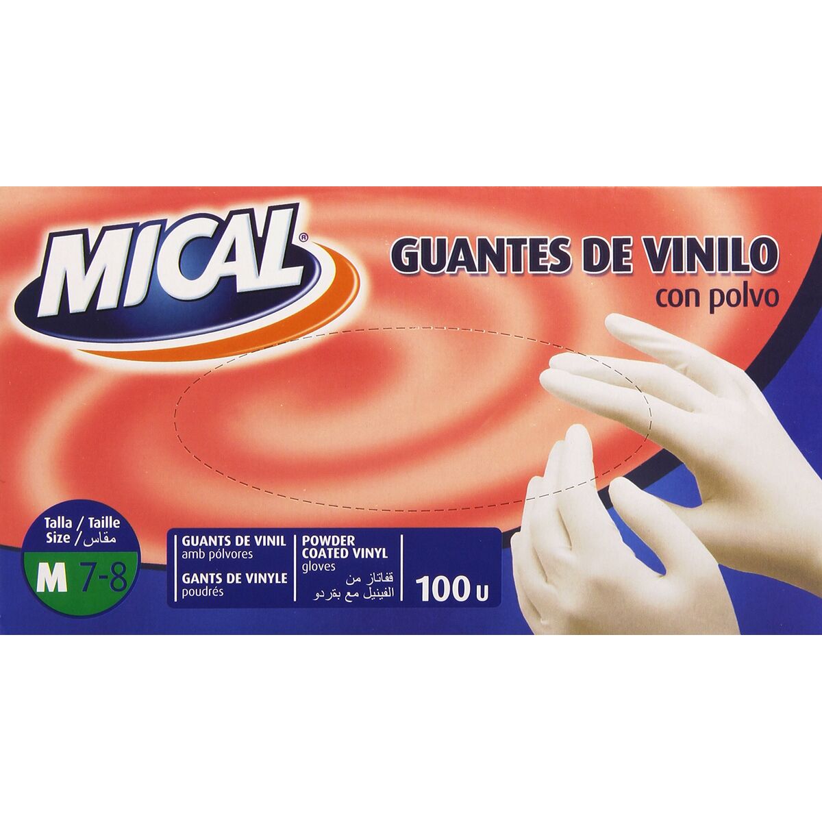 Disposable Gloves Mical VINILO TALLA M M (100 Units) Disposable Gloves Mical VINILO TALLA M M (100 Units)