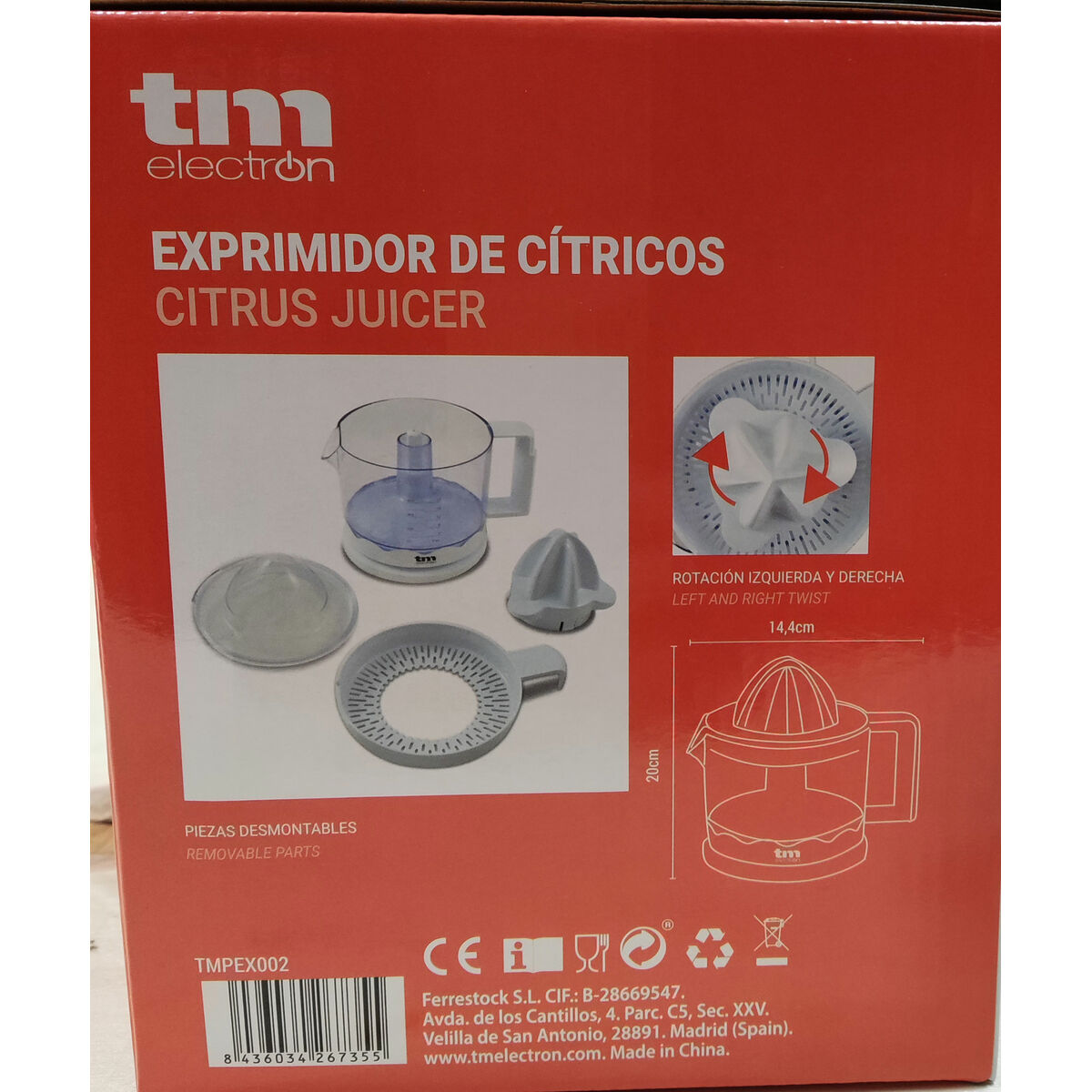 Electric Juicer TM Electron 30W (600 ml)