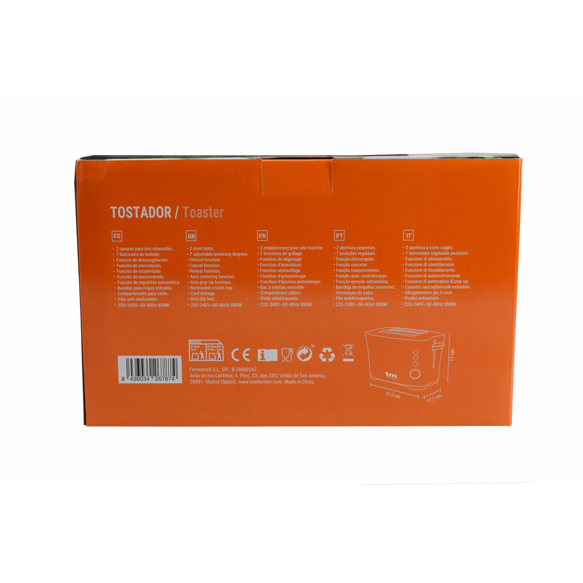Toaster TM Electron 850 W