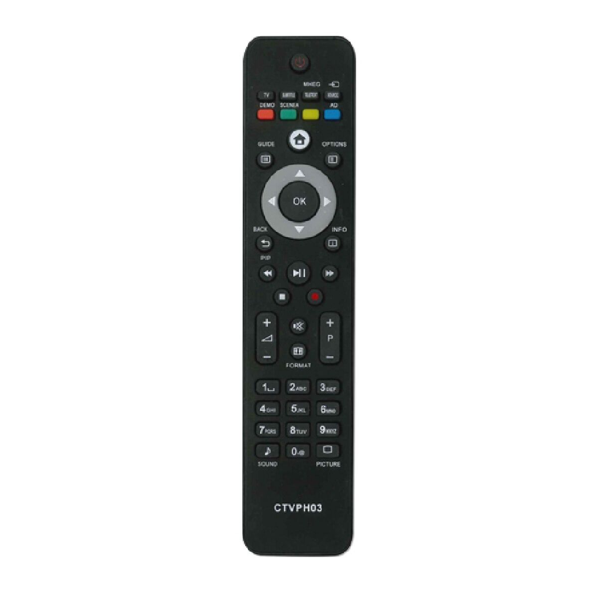 Philips Universal Remote Control Black Philips Universal Remote Control Black