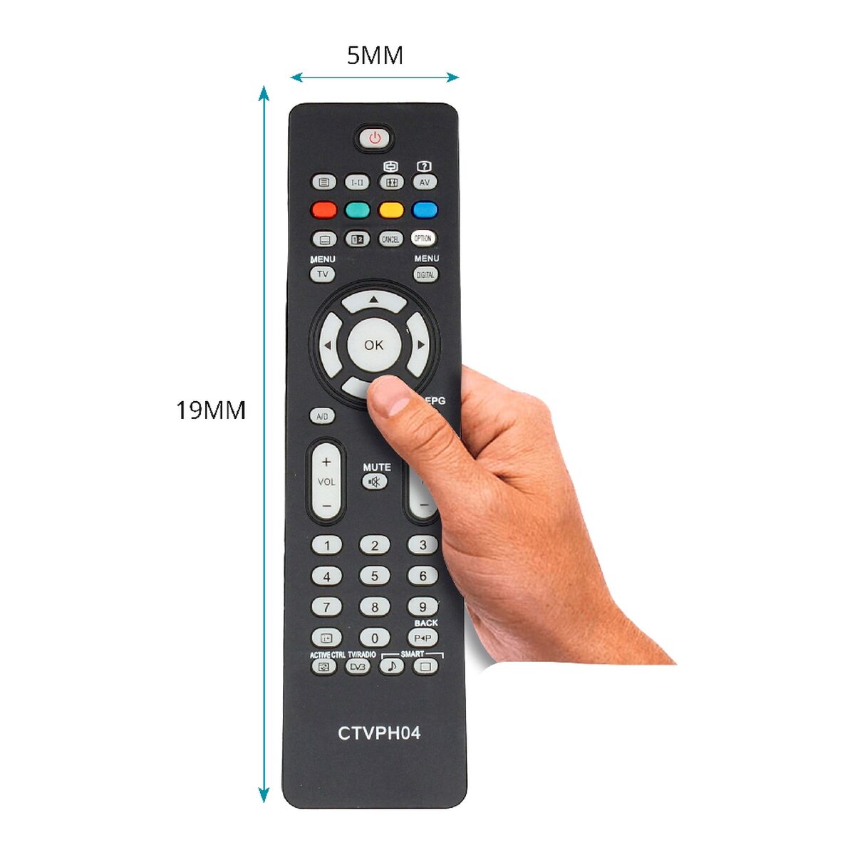 Philips Universal Remote Control 02ACCOEMCTVPH04 Black