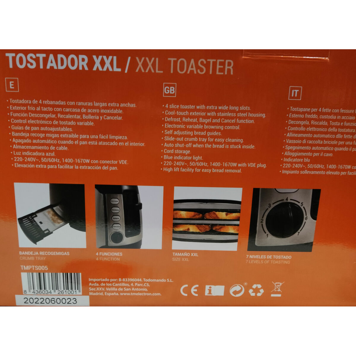 Toaster TM Electron 1400 W
