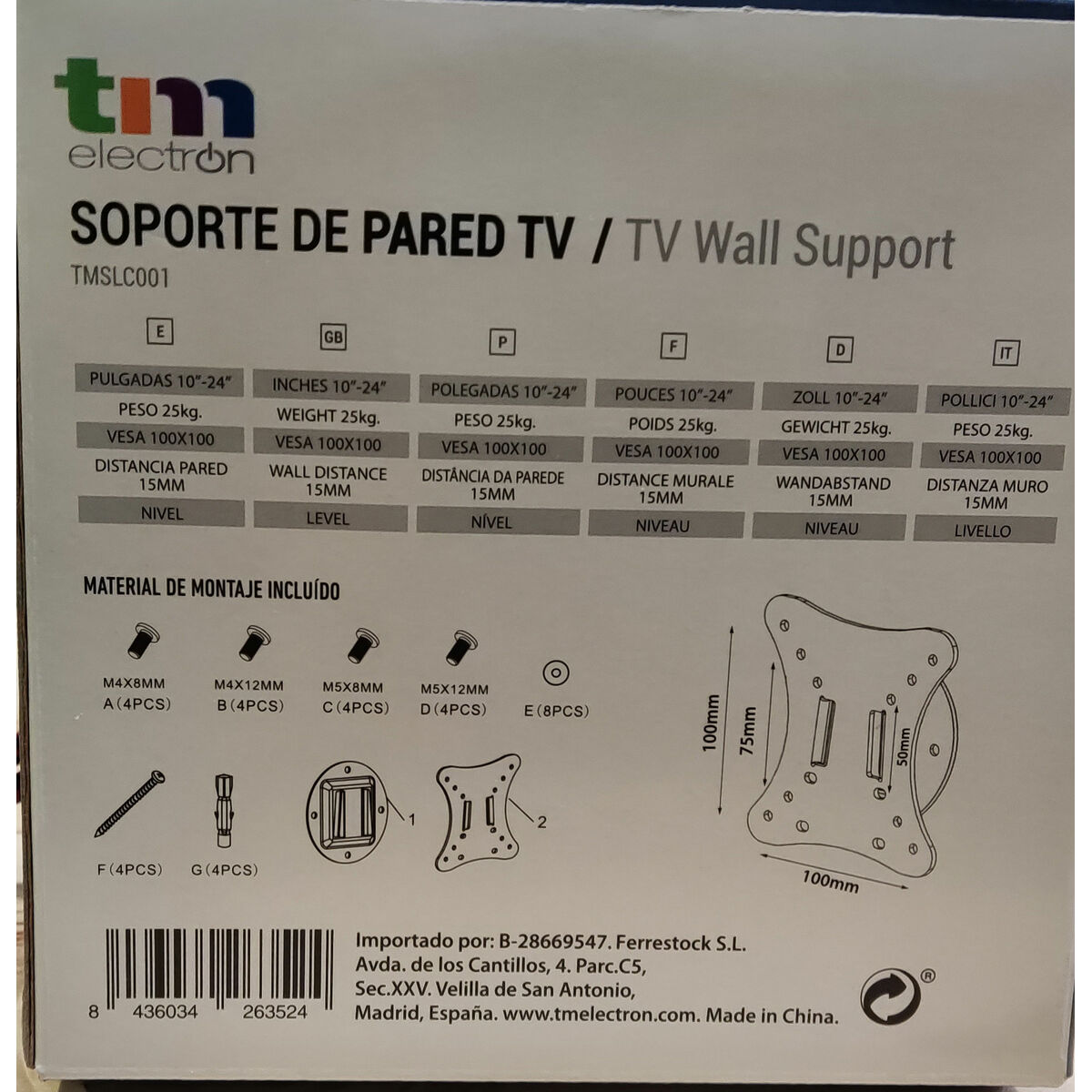 TV Mount TM Electron 15 kg 10″-24″