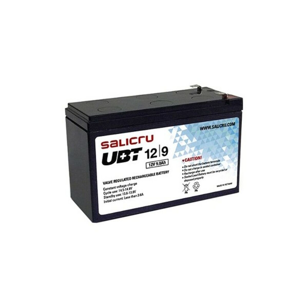 Battery for Uninterruptible Power Supply System UPS Salicru UBT 12/9 12/9 9 Ah 12V 9 Ah 12 V Battery for Uninterruptible Power Supply System UPS Salicru UBT 12/9 12/9 9 Ah 12V 9 Ah 12 V