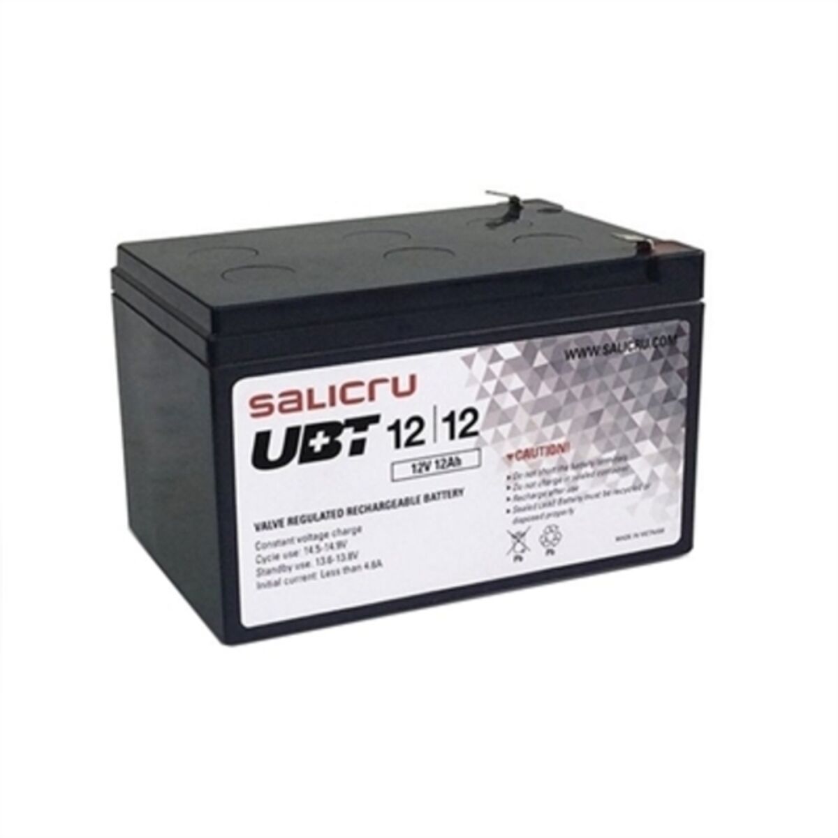 Battery for Uninterruptible Power Supply System UPS Salicru UBT 12/12 12 ah 12 v Battery for Uninterruptible Power Supply System UPS Salicru UBT 12/12 12 ah 12 v