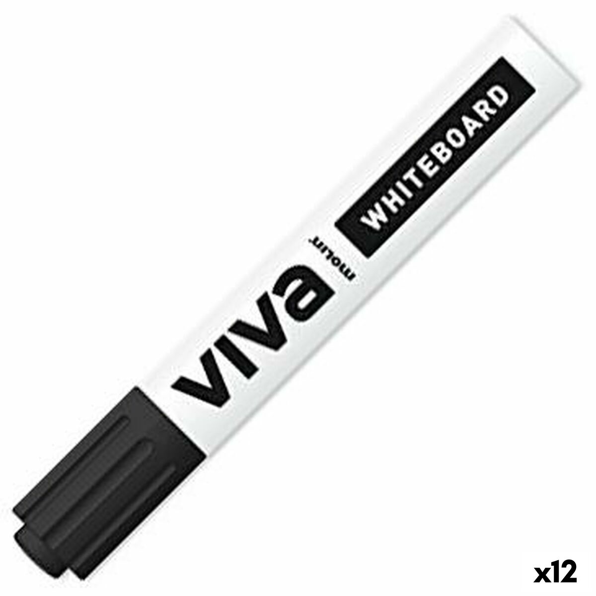 Whiteboard marker Molin Viva Black (12 Units) Whiteboard marker Molin Viva Black (12 Units)
