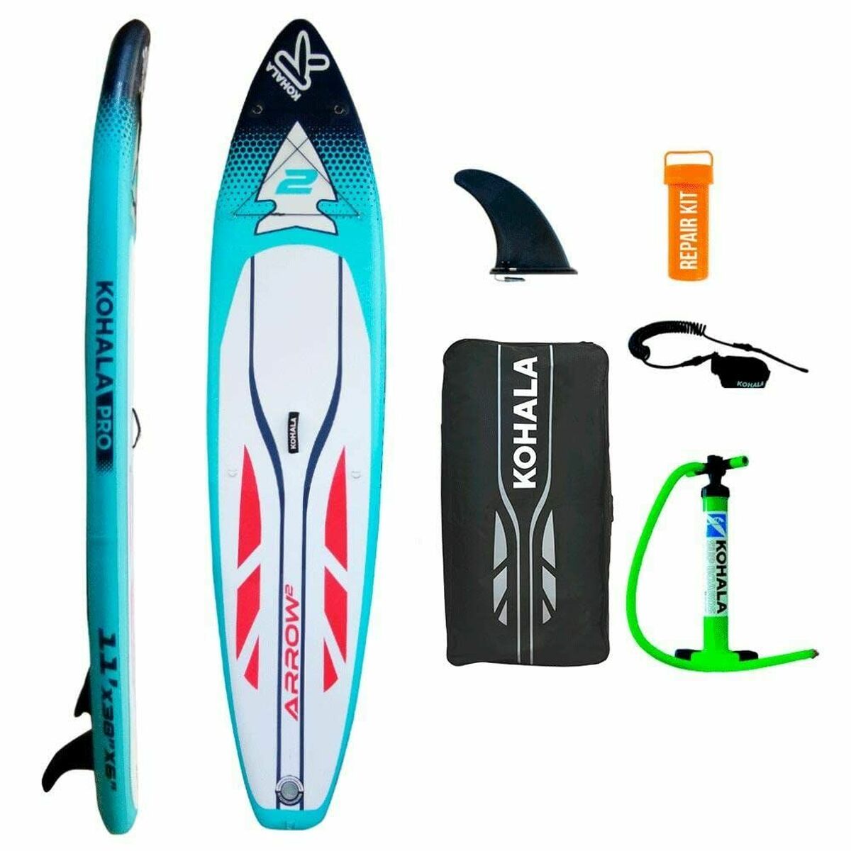 Inflatable Paddle Surf Board with Accessories Kohala Arrow 2 Blue ( 335 x 75 x 15 cm) Inflatable Paddle Surf Board with Accessories Kohala Arrow 2 Blue ( 335 x 75 x 15 cm)