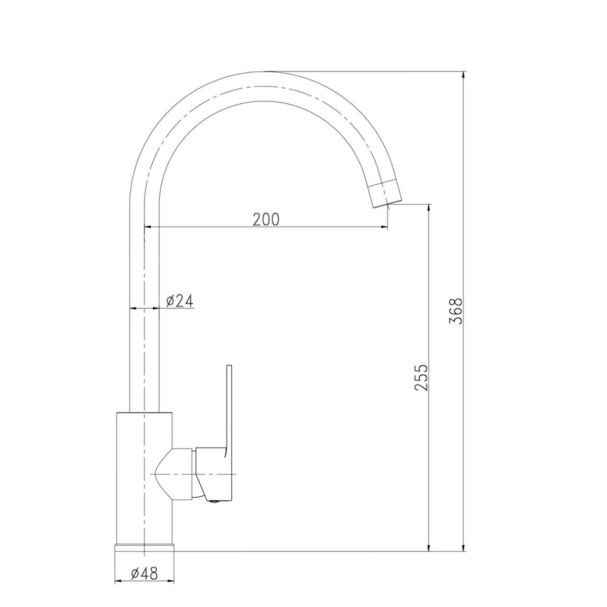 Mixer Tap Verhal mio Matte back Stainless steel