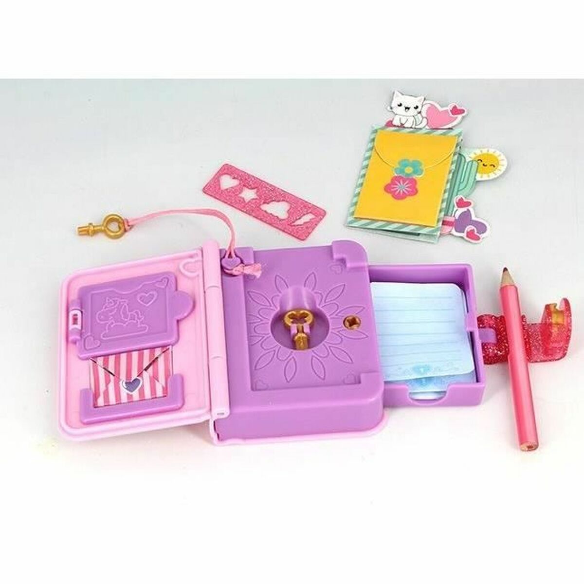 Diary with accessories Funlockets Mini Pink