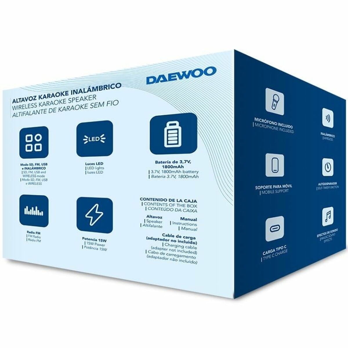 Portable Bluetooth Speakers Daewoo DW3008 15 W