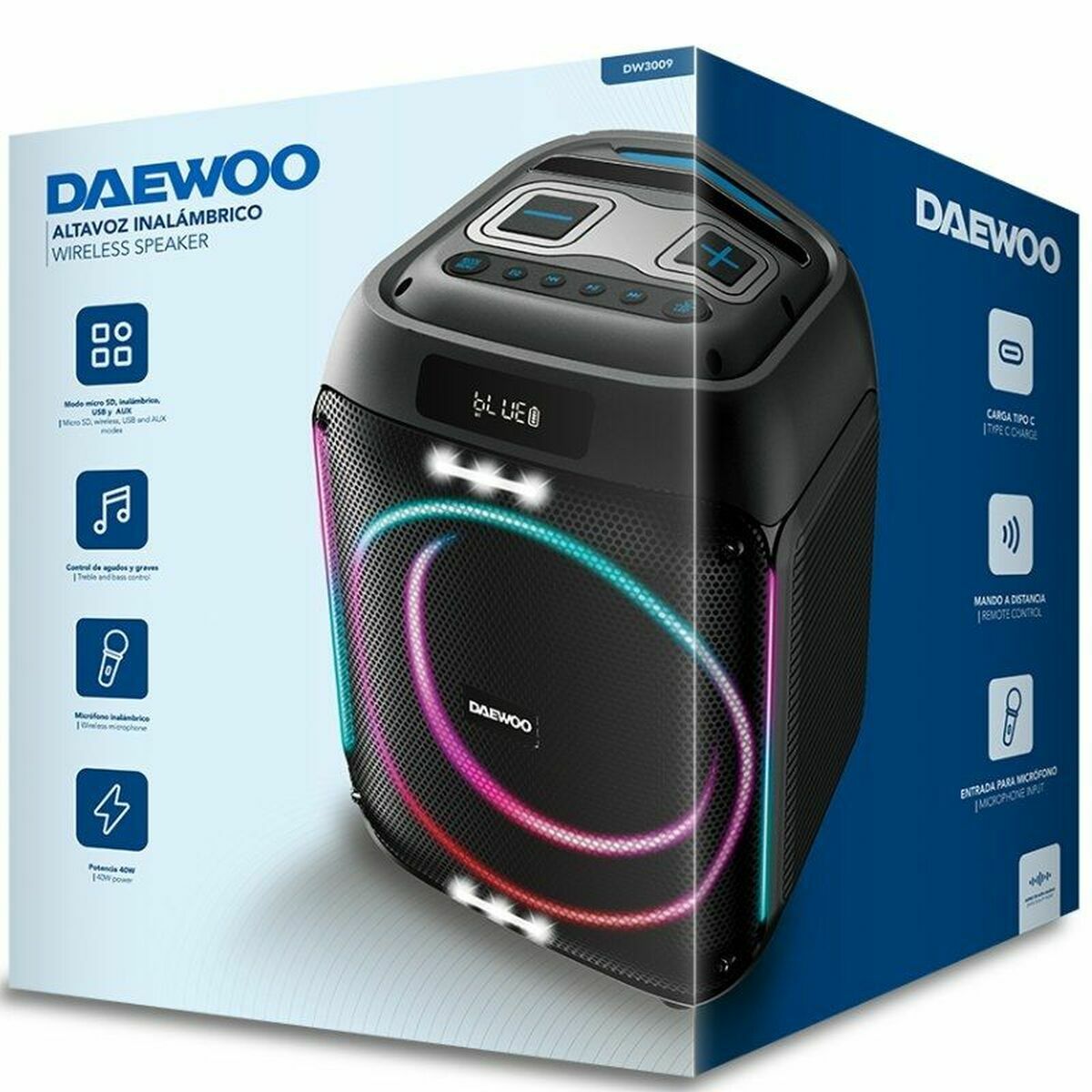 Portable Bluetooth Speakers Daewoo DW3009 40 W