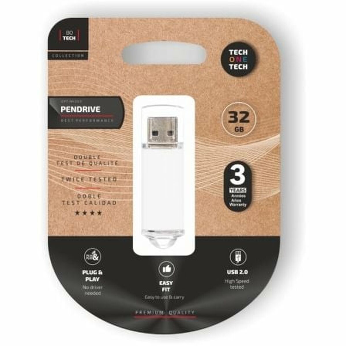 USB stick Tech One Tech TEC3007-32 White 32 GB USB stick Tech One Tech TEC3007-32 White 32 GB