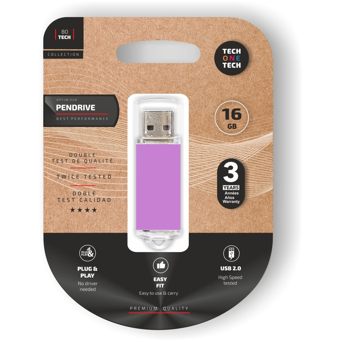 USB stick Tech One Tech Basic 16 GB Purple