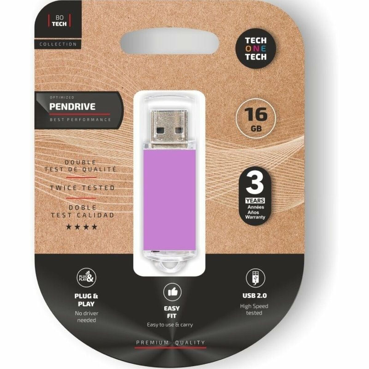 USB stick Tech One Tech Basic 16 GB Purple