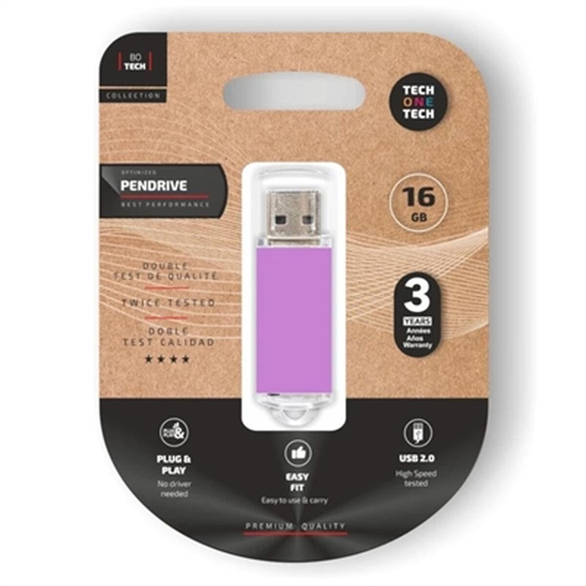 USB stick Tech One Tech Basic 16 GB Purple