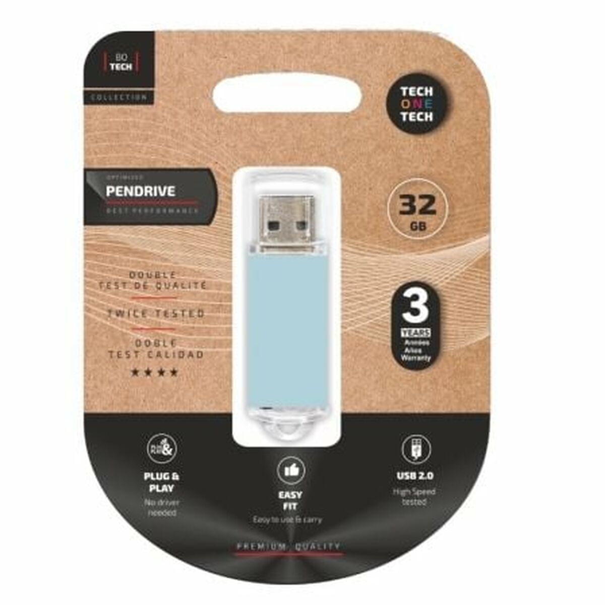 USB stick Tech One Tech TEC3010-32 Blue 32 GB USB stick Tech One Tech TEC3010-32 Blue 32 GB
