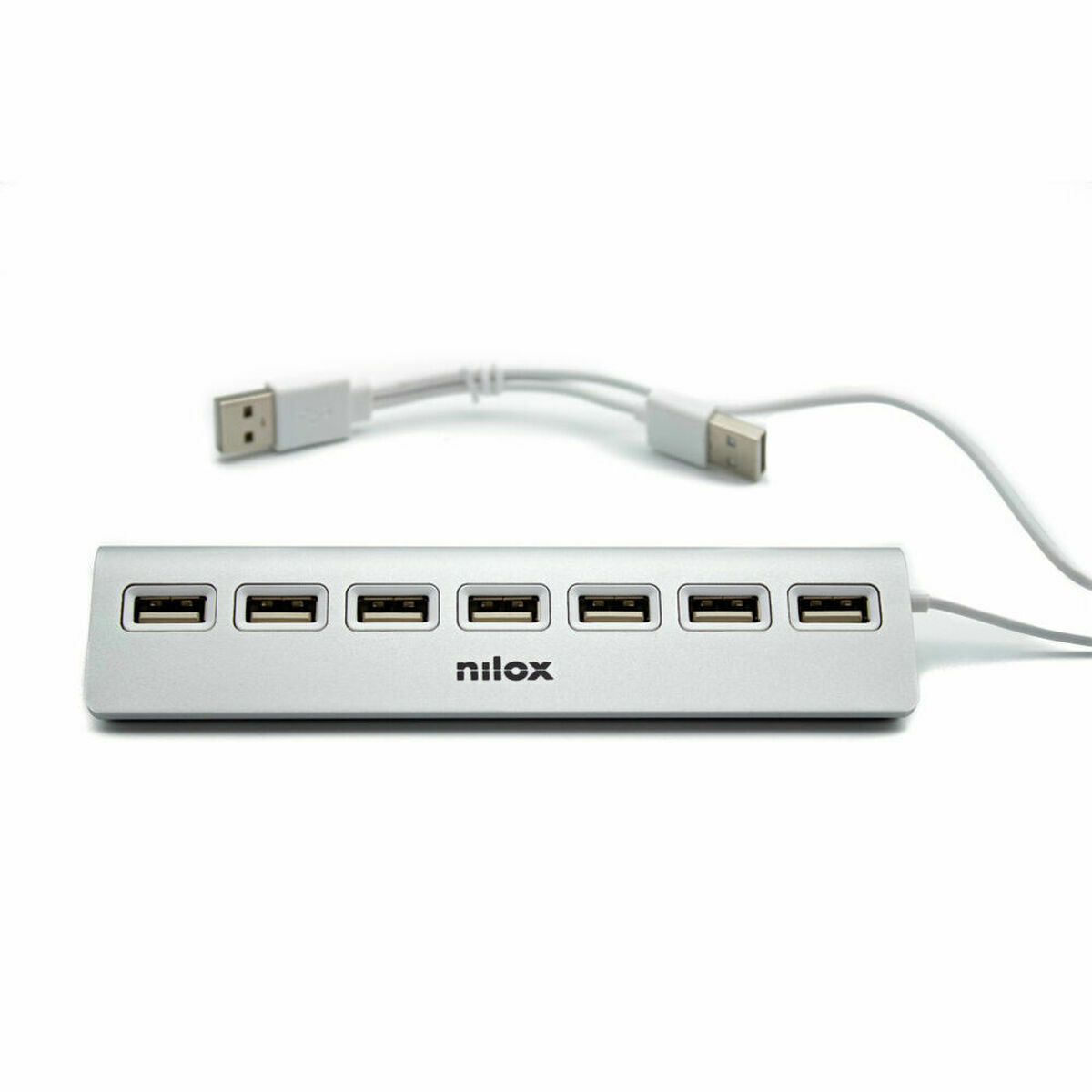 USB Hub Nilox NXHU7ALU2 Black Grey USB Hub Nilox NXHU7ALU2 Black Grey