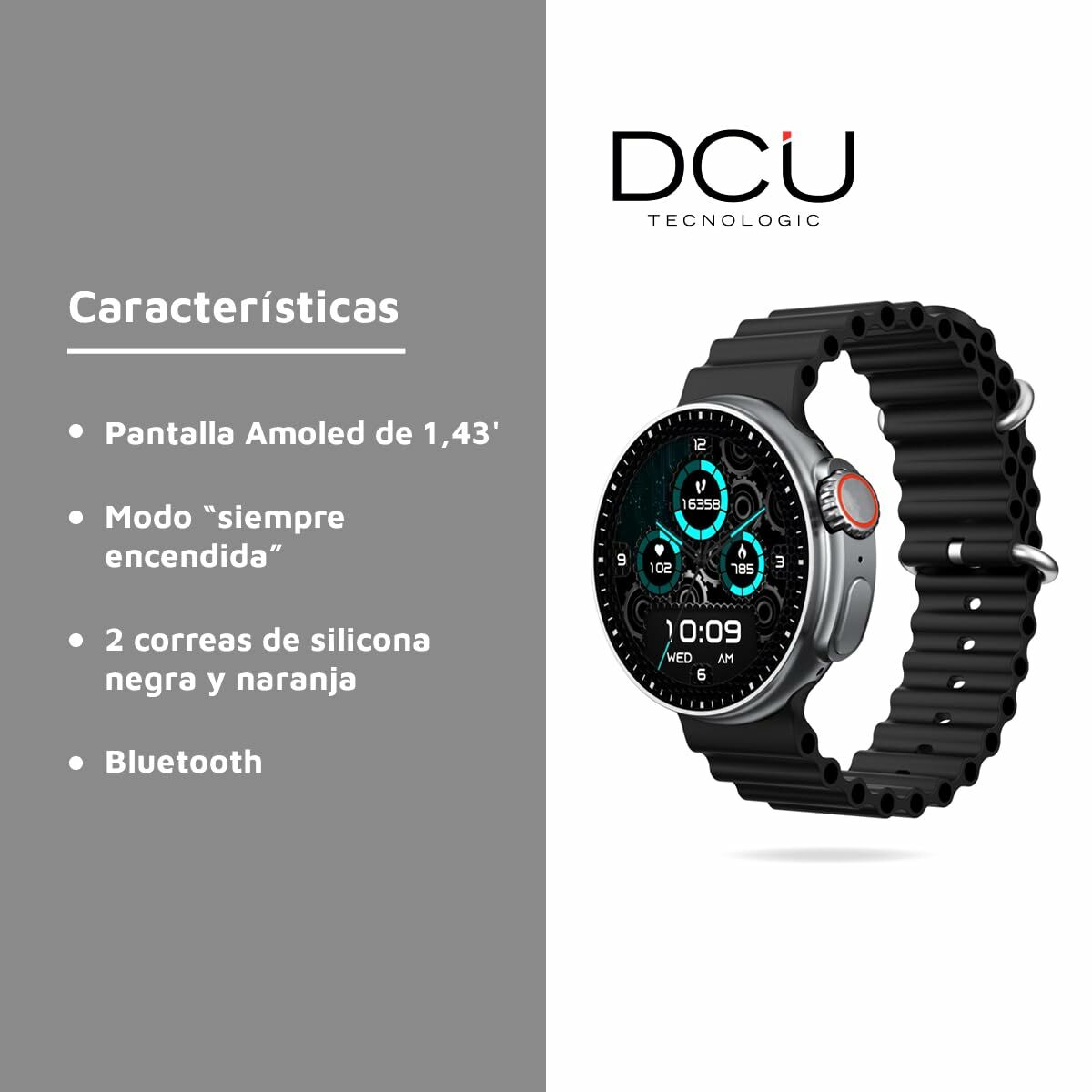 Smartwatch DCU 34157018 Black 1,44″
