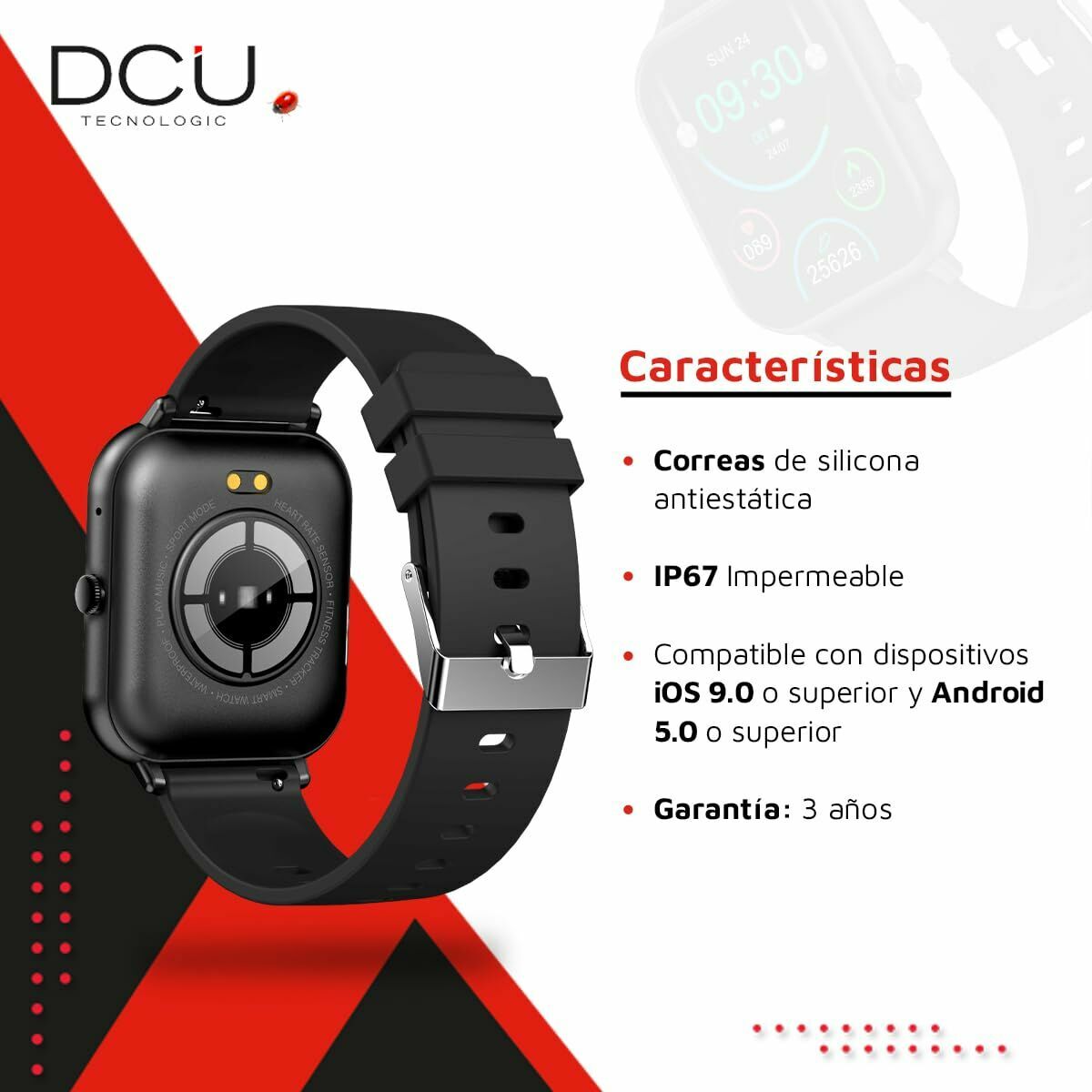 Smartwatch DCU CURVED GLASS PRO 1,83″ Black