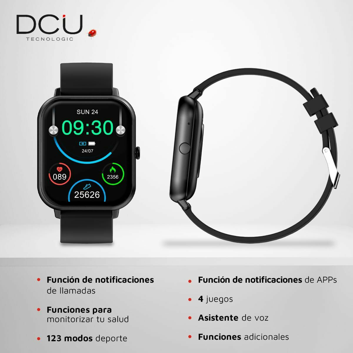 Smartwatch DCU CURVED GLASS PRO 1,83″ Black