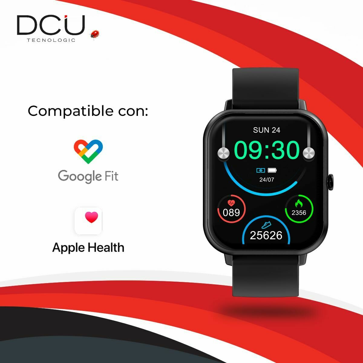 Smartwatch DCU CURVED GLASS PRO 1,83″ Black