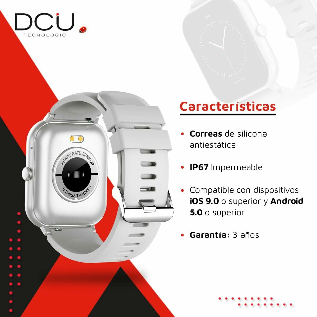 Smartwatch DCU CURVED GLASS PRO 1,83″ Grey