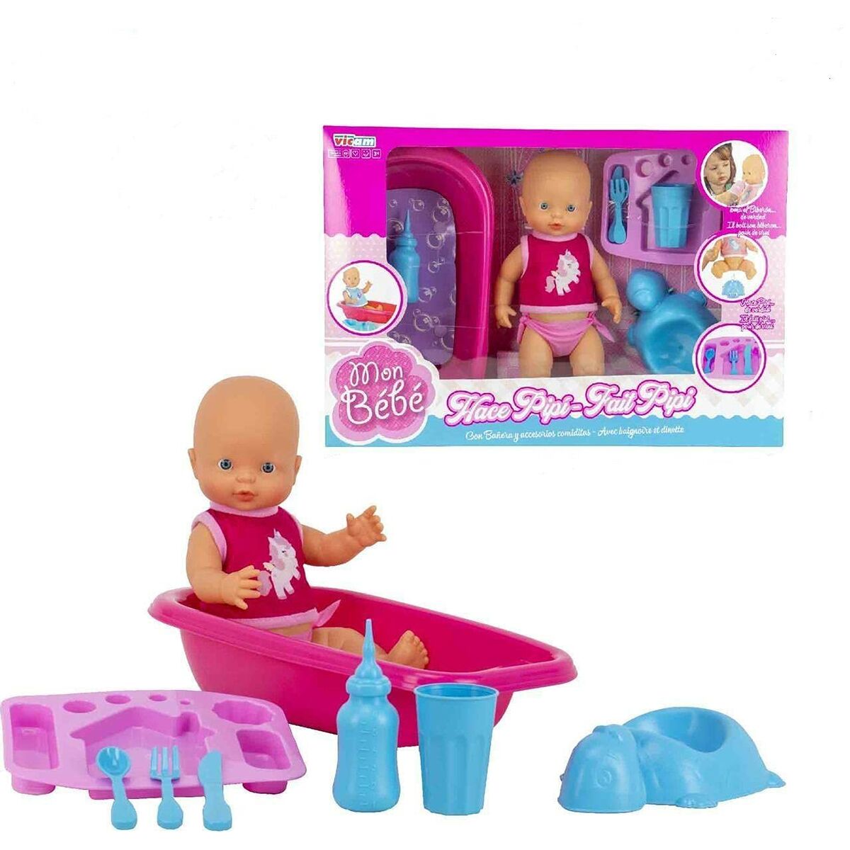Baby Doll Pipi Bathtub 40 x 13 x 58 cm Baby Doll Pipi Bathtub 40 x 13 x 58 cm