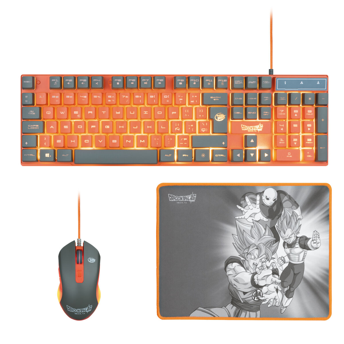 Keyboard and Mouse FR-TEC Dragon Ball Spanish Qwerty Orange Keyboard and Mouse FR-TEC Dragon Ball Spanish Qwerty Orange