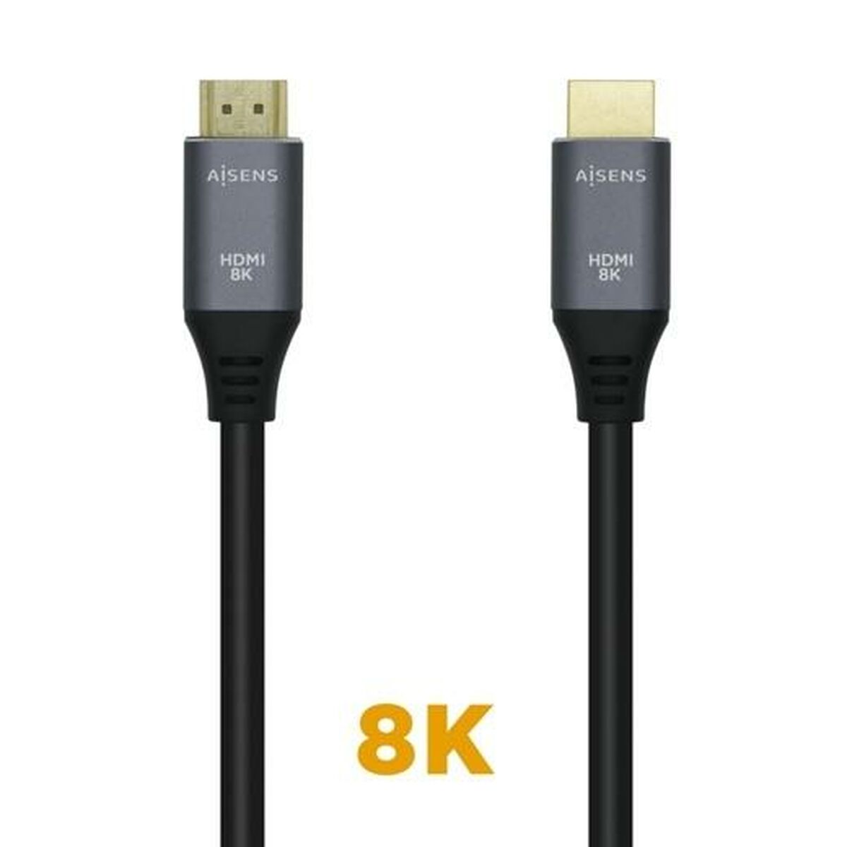 HDMI Cable Aisens A150-0426 Black Black/Grey 1 m HDMI Cable Aisens A150-0426 Black Black/Grey 1 m
