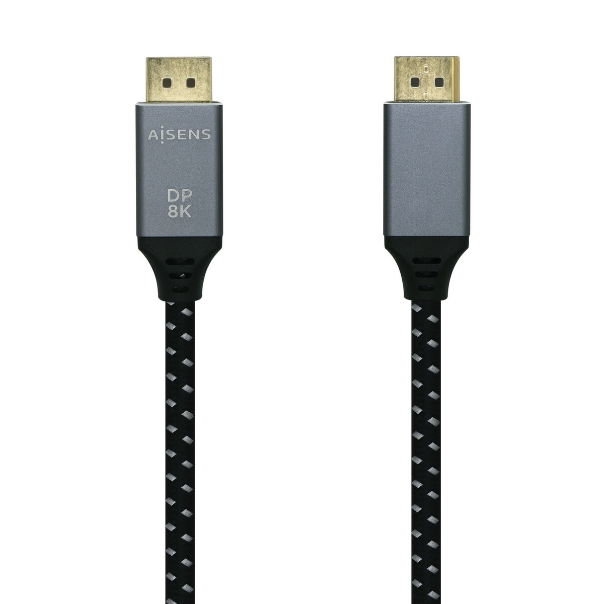 DisplayPort Cable Aisens A149-0434 50 cm Black Black/Grey DisplayPort Cable Aisens A149-0434 50 cm Black Black/Grey