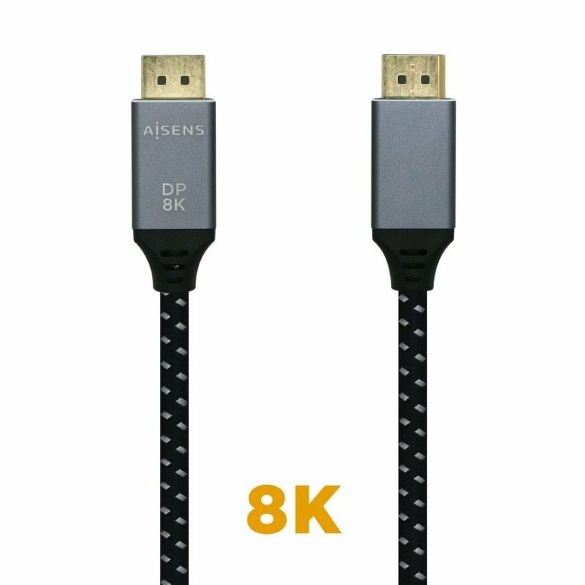 DisplayPort Cable Aisens A149-0438 Black Black/Grey 3 m DisplayPort Cable Aisens A149-0438 Black Black/Grey 3 m