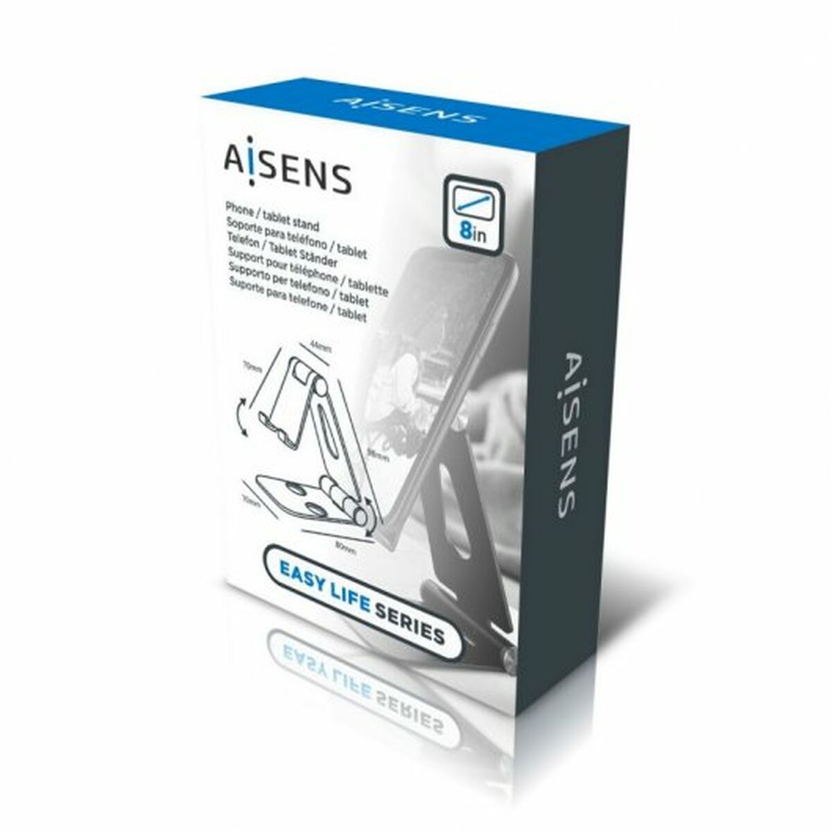 Mobile or tablet support Aisens MS2PM-086 Silver Aluminium 8″