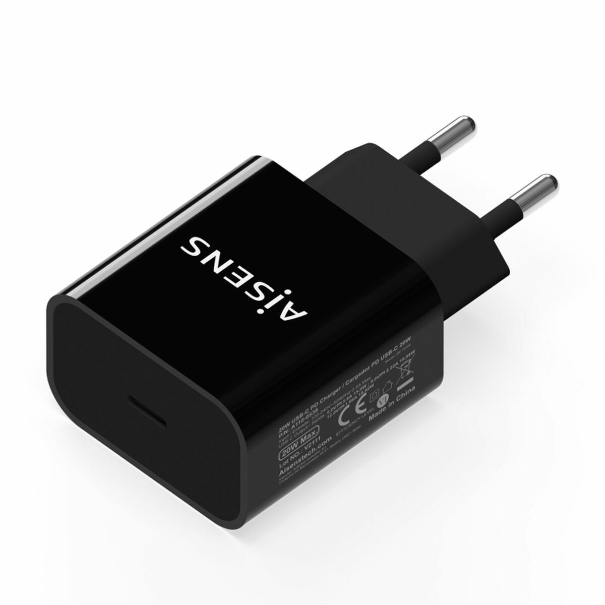 Wall Charger Aisens A110-0538 Black 20 W (1 Unit) Wall Charger Aisens A110-0538 Black 20 W (1 Unit)