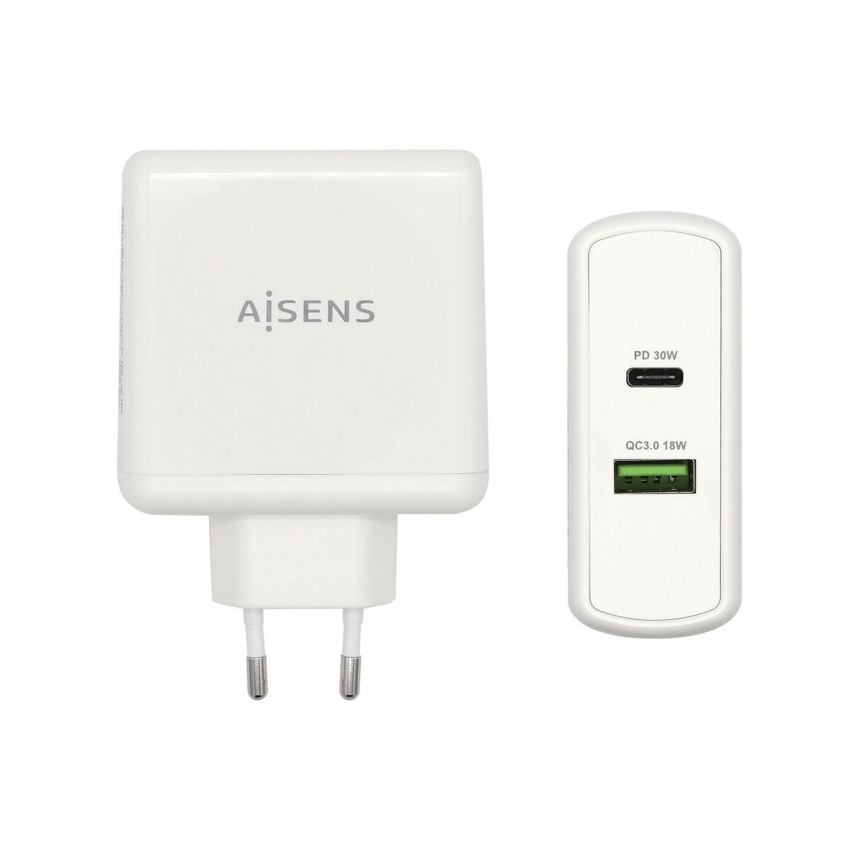USB Wall Charger Aisens ASCH-2PD30QC-W White 48 W USB-C (1 Unit) USB Wall Charger Aisens ASCH-2PD30QC-W White 48 W USB-C (1 Unit)