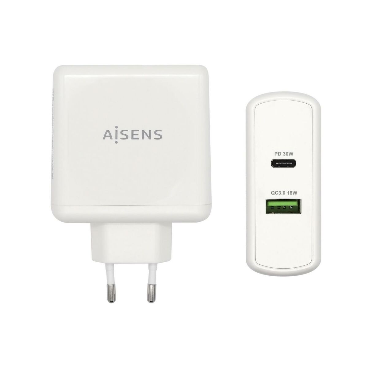 USB Wall Charger Aisens PD 3.0 USB-C 57 W White USB Wall Charger Aisens PD 3.0 USB-C 57 W White