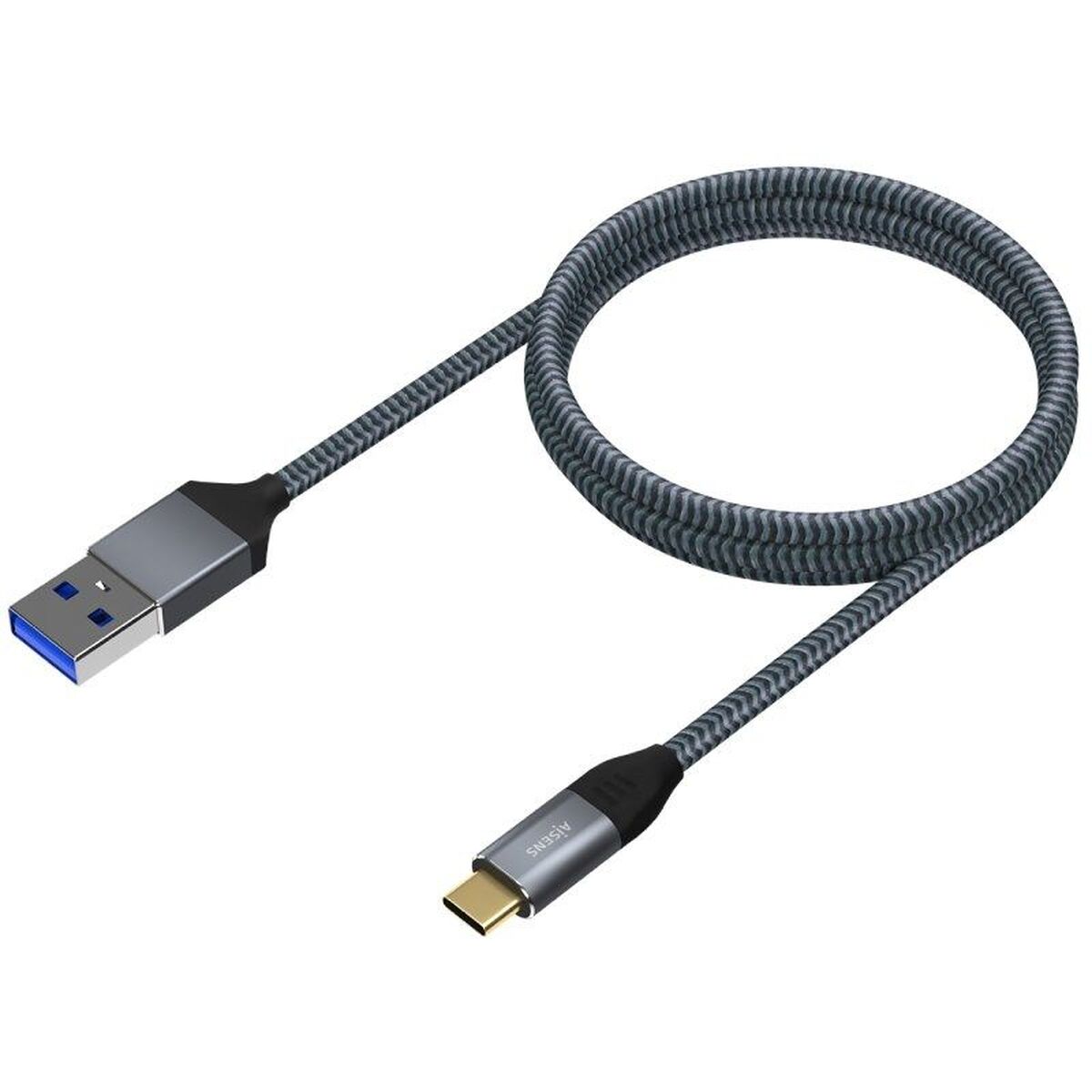 USB-C Cable Aisens A107-0631 1 m Grey (1 Unit)