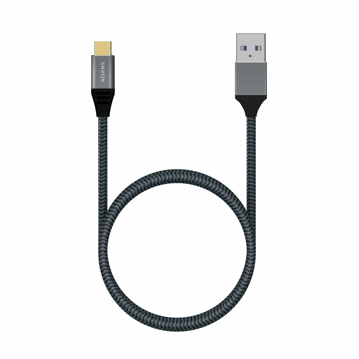USB A to USB-C Cable Aisens A107-0633 Grey 2 m