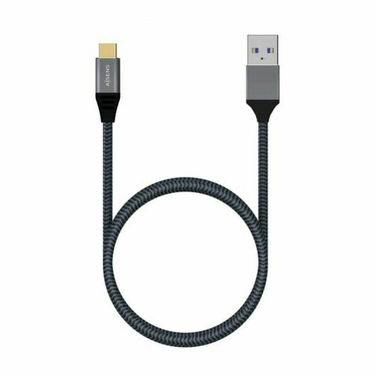 USB A to USB-C Cable Aisens A107-0633 Grey 2 m