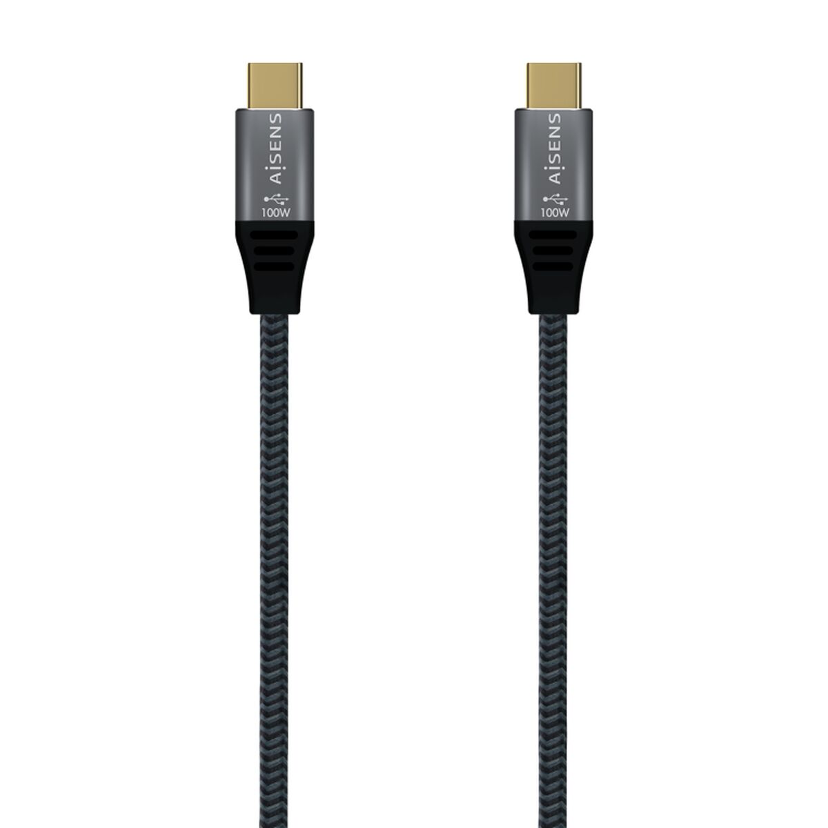 USB-C Cable Aisens A107-0634 2 m Grey (1 Unit) USB-C Cable Aisens A107-0634 2 m Grey (1 Unit)