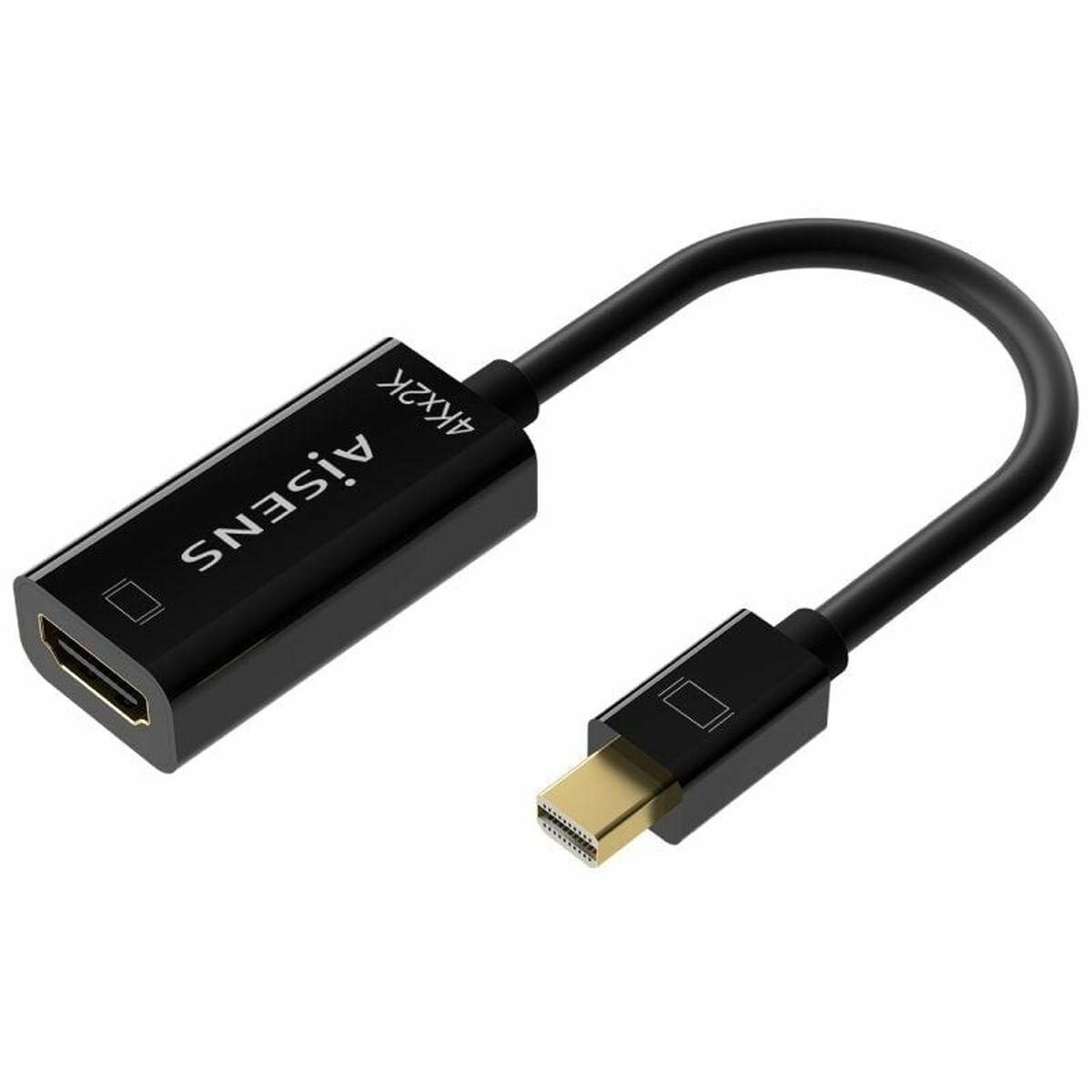Mini Display Port to HDMI Adapter Aisens A125-0643 Black 15 cm Mini Display Port to HDMI Adapter Aisens A125-0643 Black 15 cm